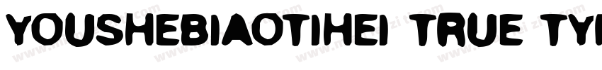 youshebiaotihei true type cid字体转换